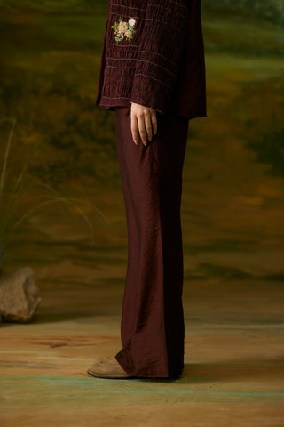 Crimson Flared Pant