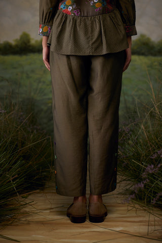 Ash Grey Gathered Top