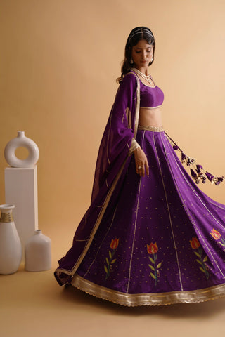Purple Barkat Lehenga