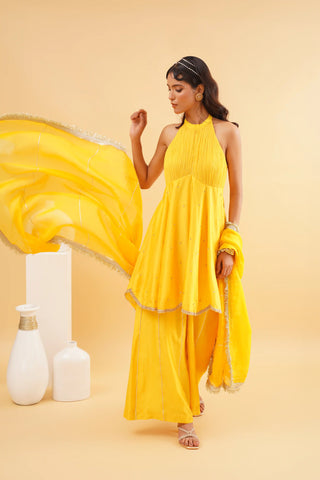 Yellow Jashn sharara set