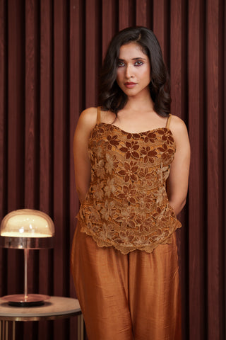 Velvet Cutwork Pant Set