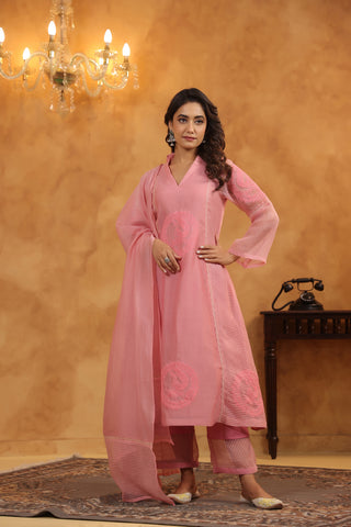 Dusty Pink Flowy Suit Set