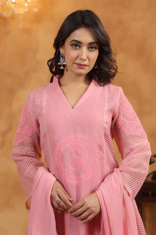 Dusty Pink Flowy Suit Set