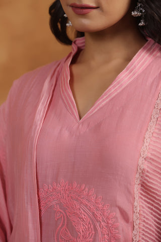 Dusty Pink Flowy Suit Set