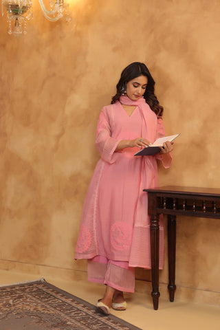 Dusty Pink Flowy Suit Set