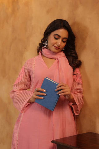 Dusty Pink Flowy Suit Set