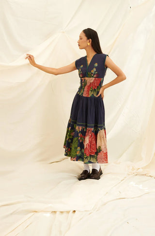 Poppy Bloom Shirring Dress