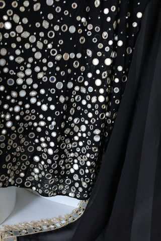 Kohinoor Assymetrical Kali Kurta With Wide Palazo And Dupatta