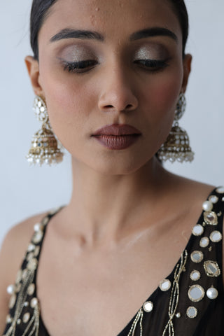 Kohinoor Assymetrical Kali Kurta With Wide Palazo And Dupatta