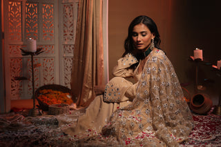Zarnoor Double Border Anarkali With Mirror Dupatta