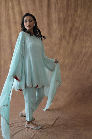 Aafreen Short Kali Trouser Set