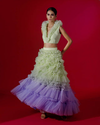 Calypso Ruffled Skirt Set