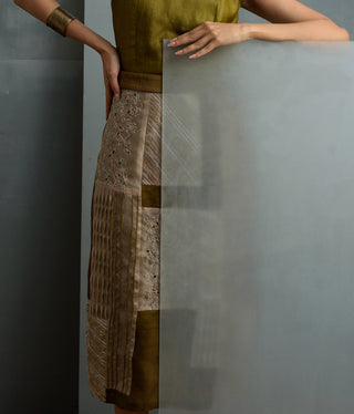 Silk Hand Embroidered Patchwork Dress