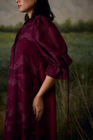 Crimson Textured dress