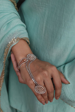 Firoza Boat Neck Kurta And Farsi Salwar Set