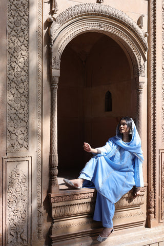 Zehra Short Kali Palazo Set