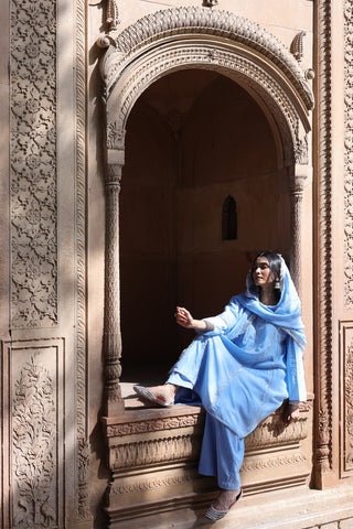 Zehra Short Kali Palazo Set