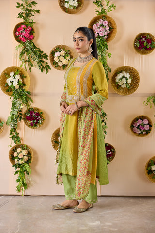 Green Kadamba Suit Set