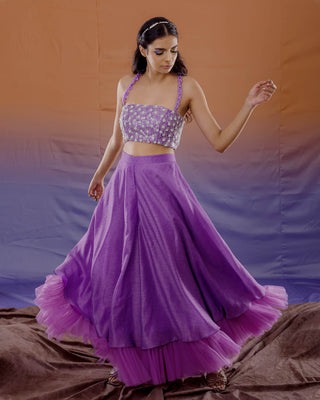 Blossomy Lilac Lehenga