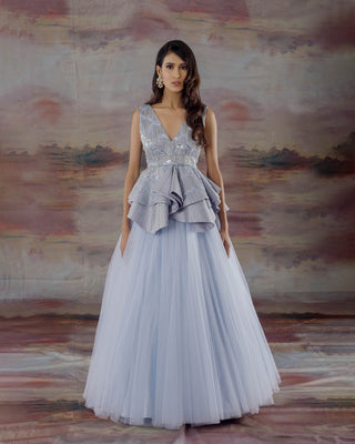 Cloud & Rain Peplum Skirt Set