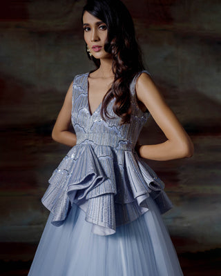 Cloud & Rain Peplum Skirt Set