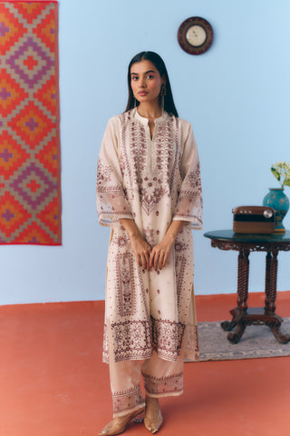 Ruaan Chanderi Kurta Set