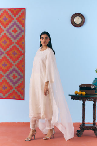 Dhawala Organza Kurta Set