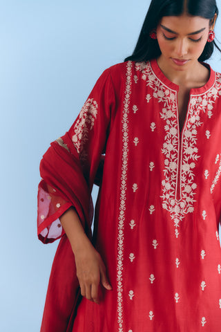 Gulaal Chanderi Kurta Set