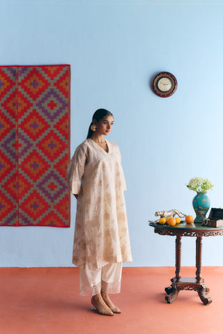 Shikargah Chanderi Kurta Set