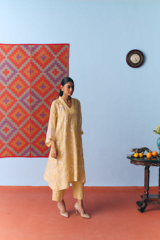 Dhoop Chanderi Kurta Set
