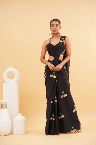 Black Drape Nazakat saree