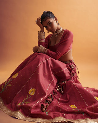 Rust Barkat Lehenga