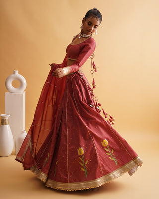 Rust Barkat Lehenga