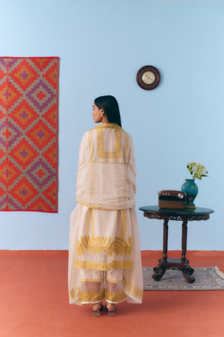 Usha Chanderi Kurta Set