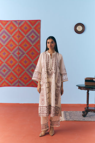 Ruaan Chanderi Kurta Set