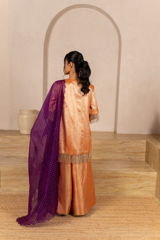 Rust Twill Kurta & Salwar Set