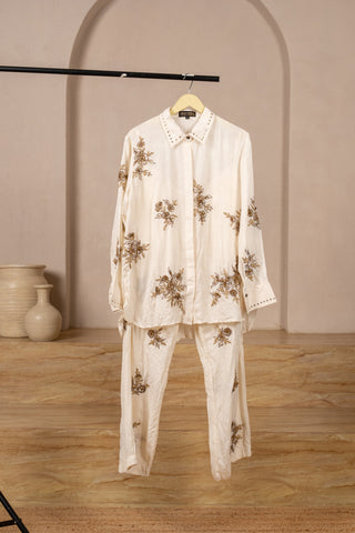 Nitya Crush Silk Embroidered Co-ord