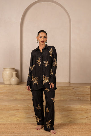 Nitya Crush Silk Embroidered Co-ord