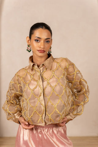 Organza Bomber Jacket