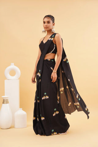 Black Drape Nazakat saree