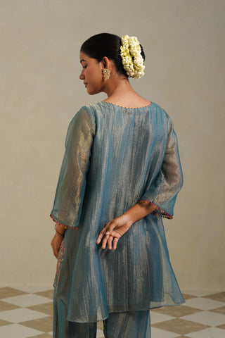 Tarang Steel Blue Farshi Co-ord Set