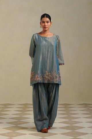 Tarang Steel Blue Farshi Co-ord Set