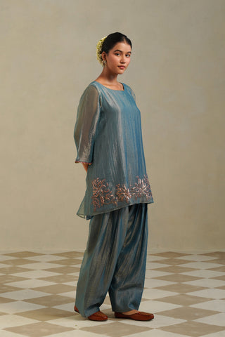 Tarang Steel Blue Farshi Co-ord Set