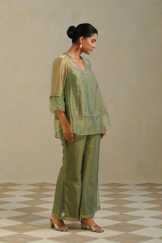 Madhavi Sage Olive Farshi Co-ord Set