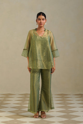 Madhavi Sage Olive Farshi Co-ord Set