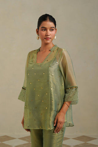 Madhavi Sage Olive Farshi Co-ord Set