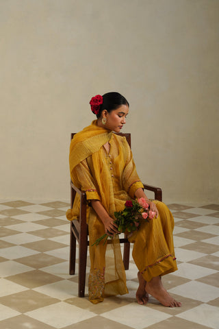 Aaradhya Sunflower Yellow Kurta Co-ord Set