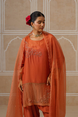 Vamika Terracotta Wrap Co-ord Set