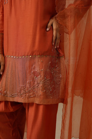 Vamika Terracotta Wrap Co-ord Set