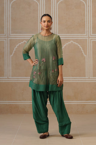 Vaidehi Forest Green Shirt Co-ord Set